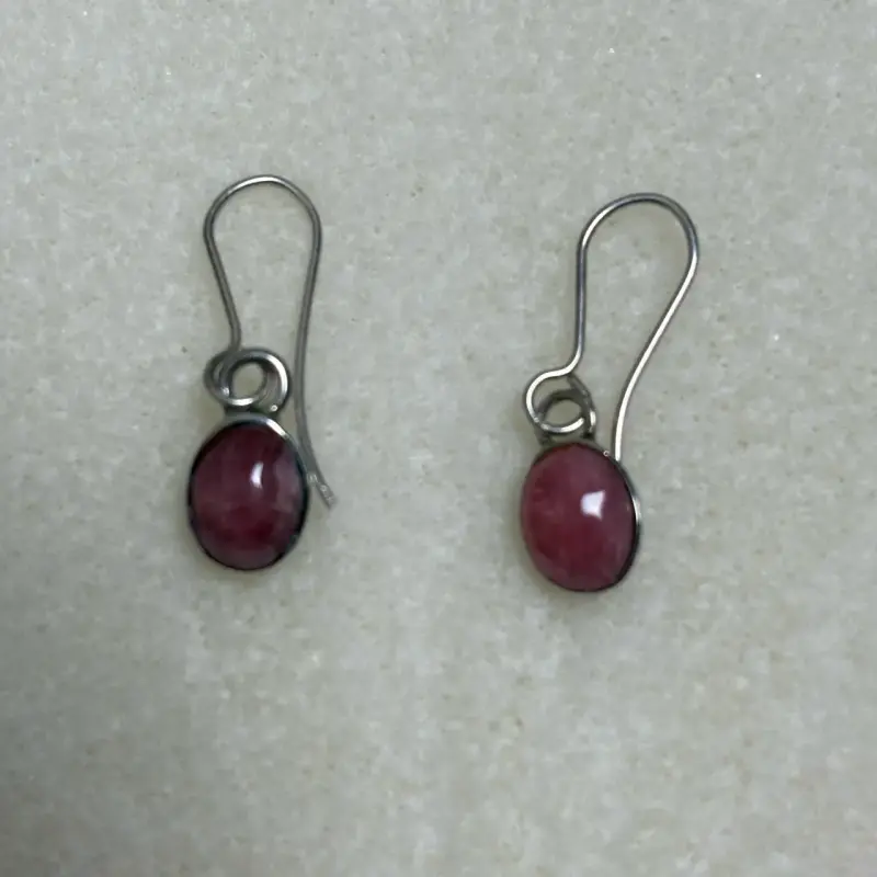 Conjunto joyas piedra rosada, 4 piezas - 4
