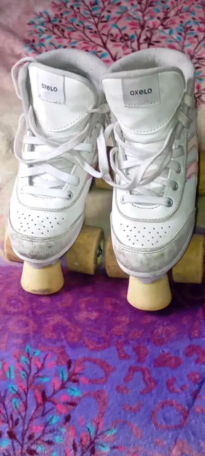 Patines de cuatro ruedas Oxelo blancos - miniatura 4