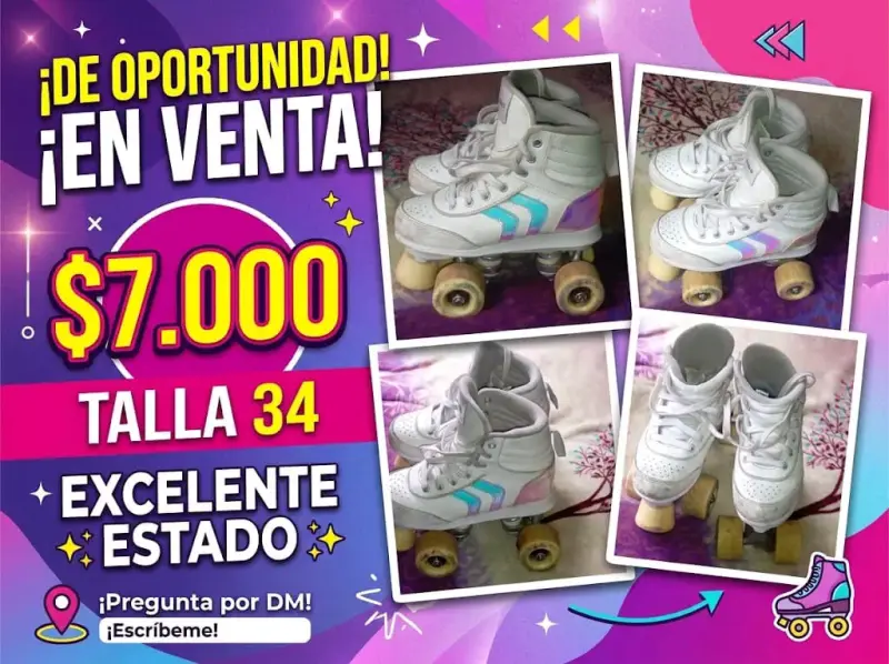 Patines de cuatro ruedas Oxelo blancos - 6