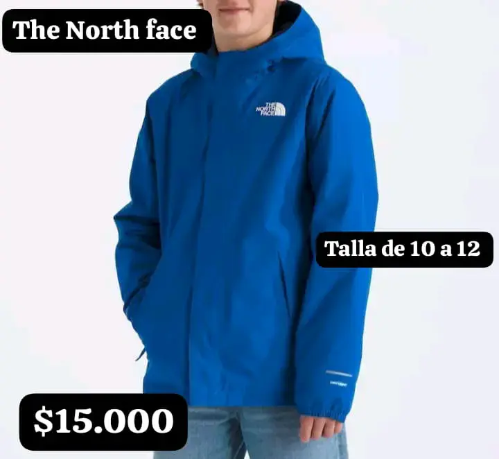 Chaqueta azul impermeable The North Face para niño - 1