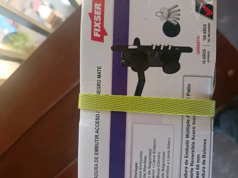 Cerradura de embutir Fixser negra mate