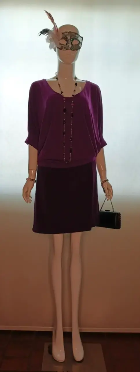 Línea Fiesta - Vestido Bicolor Donna Morgan T14 XL - 5