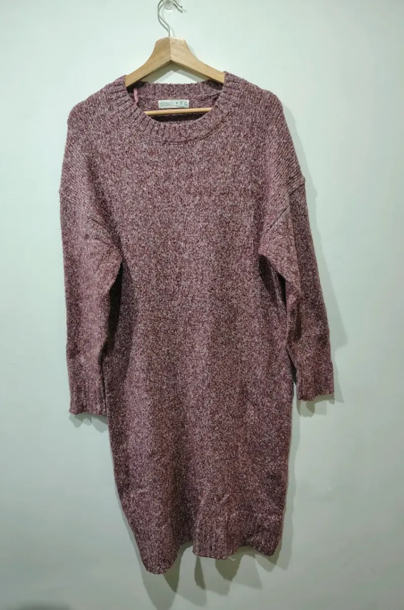 Vestido de punto Primark color burdeos - 1