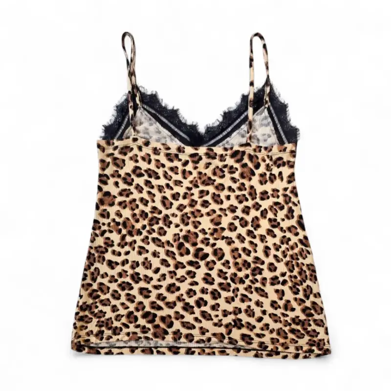 Polera Top Lencero Animal Print Talla M Mujer - 2