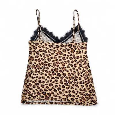 Polera Top Lencero Animal Print Talla M Mujer - miniatura 2