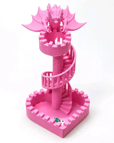 Torre de Dados Dragón Rosa con Escalera Espiral - miniatura 2