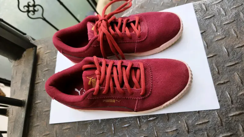 Zapatillas Puma rojas de gamuza para mujer - 2