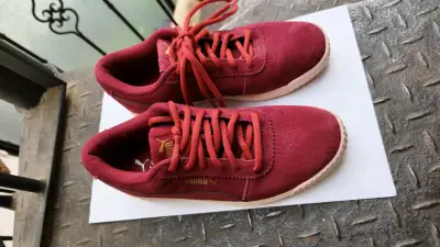 Zapatillas Puma rojas de gamuza para mujer - miniatura 2