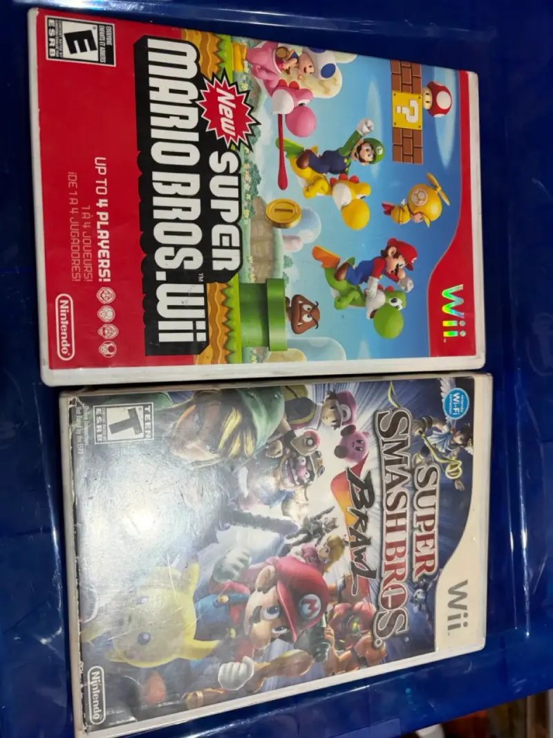 Juegos Wii New Super Mario Bros y Super Smash Bro