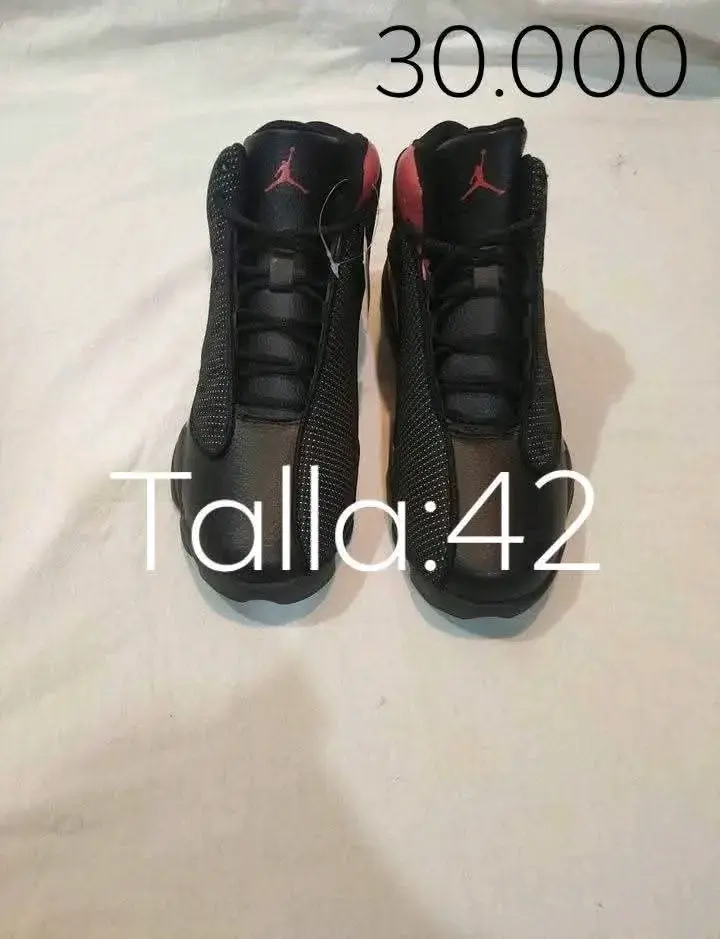 Zapatillas deportivas negras y rojas talla 42 - 2