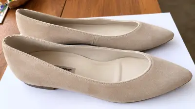 Zapatos planos beige Paul Green de gamuza - miniatura 1