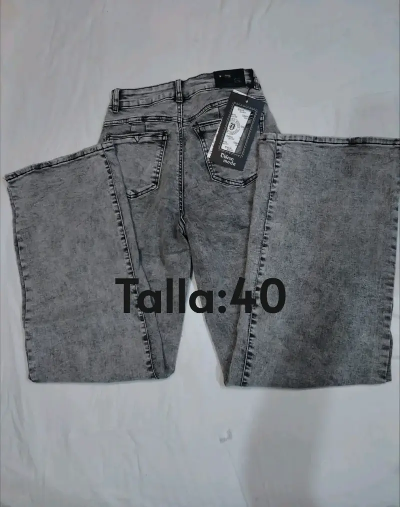 Jeans gris talla 40 para Mujer - 2