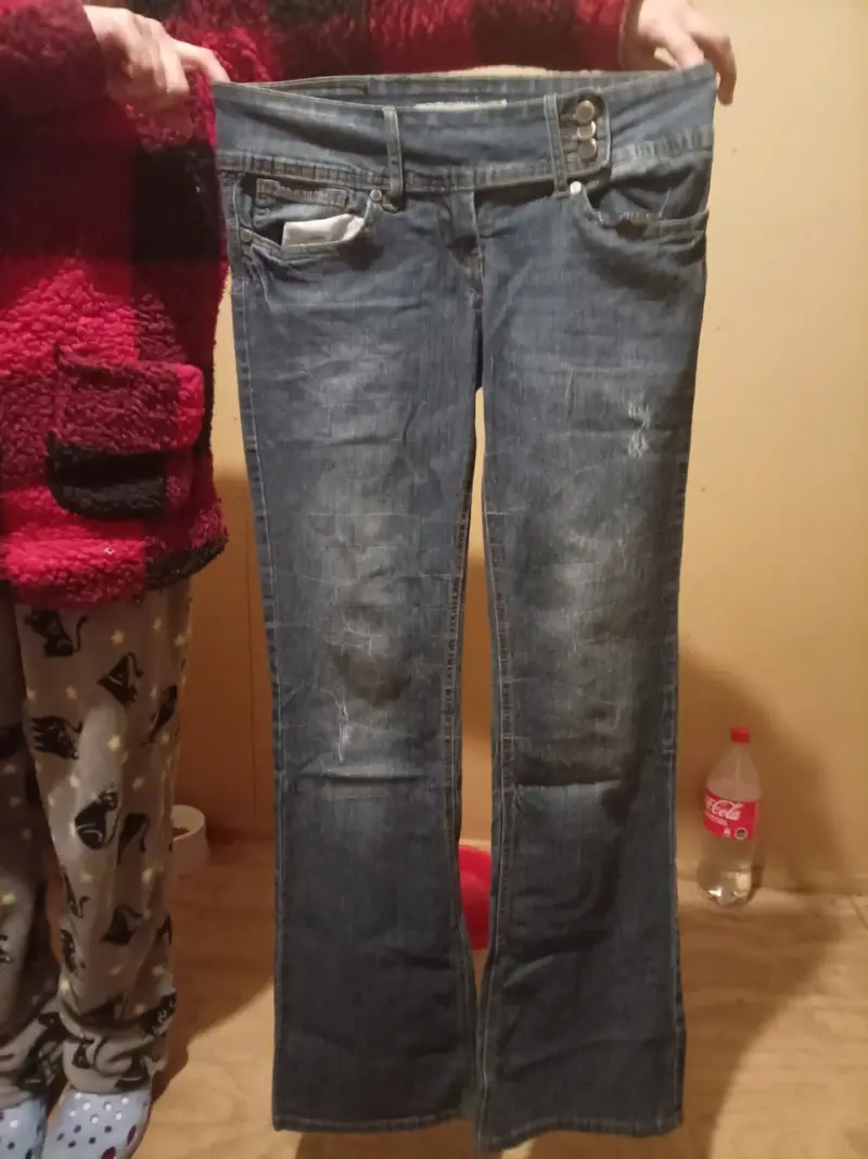 Jeans de mezclilla azul para mujer - 1