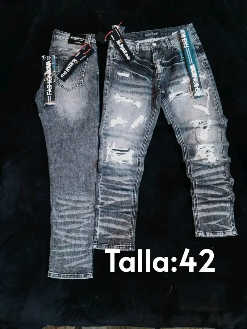 Jeans desgastados para hombre talla 42
