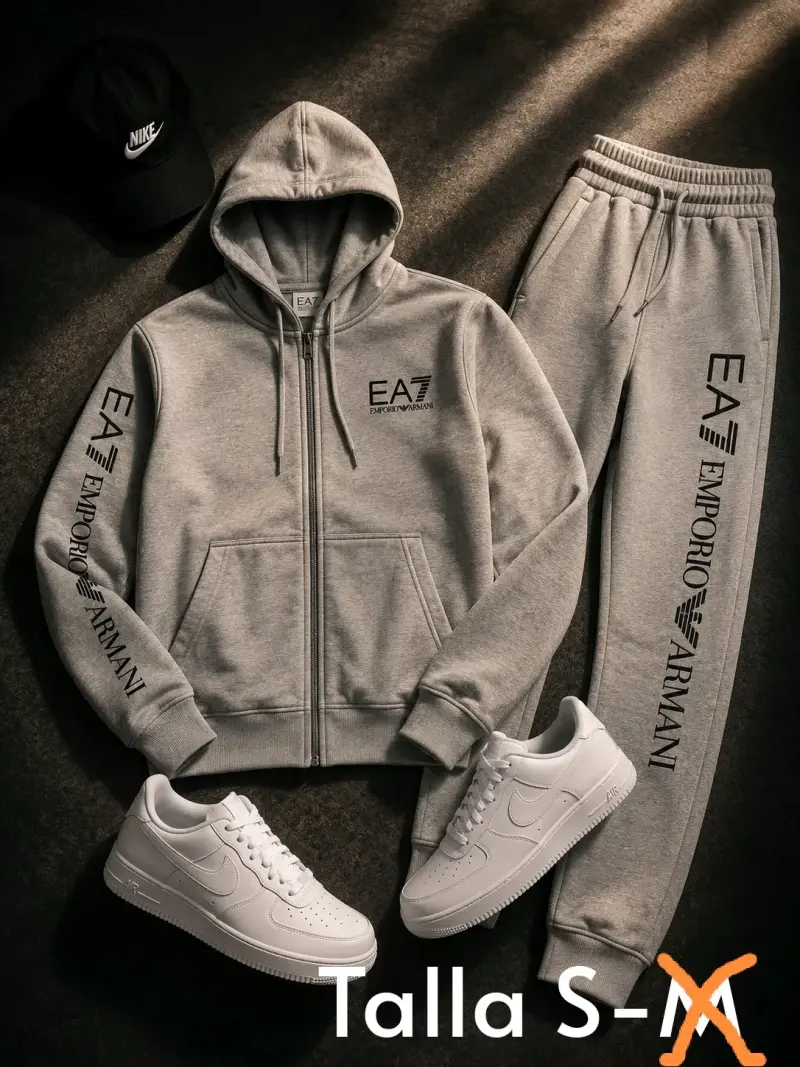 Conjunto deportivo gris EA7 Emporio Armani talla S - 2