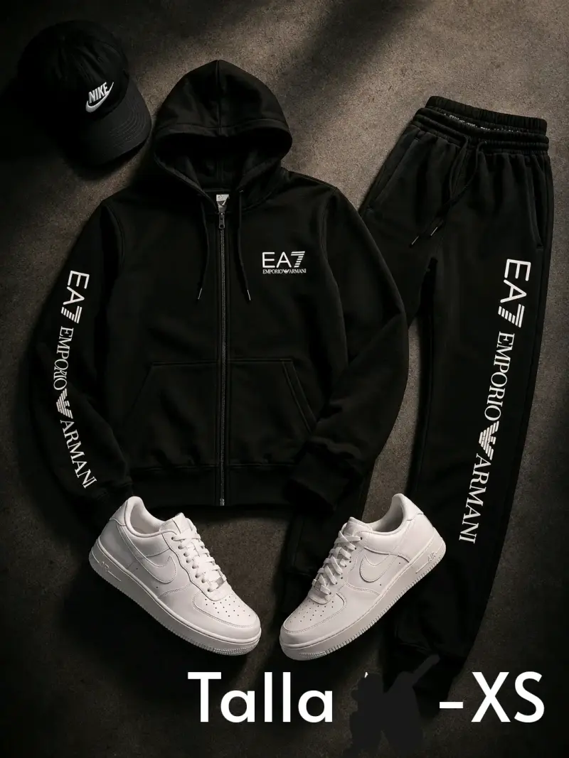 Conjunto Deportivo EA7 Emporio Armani Negro Talla XS