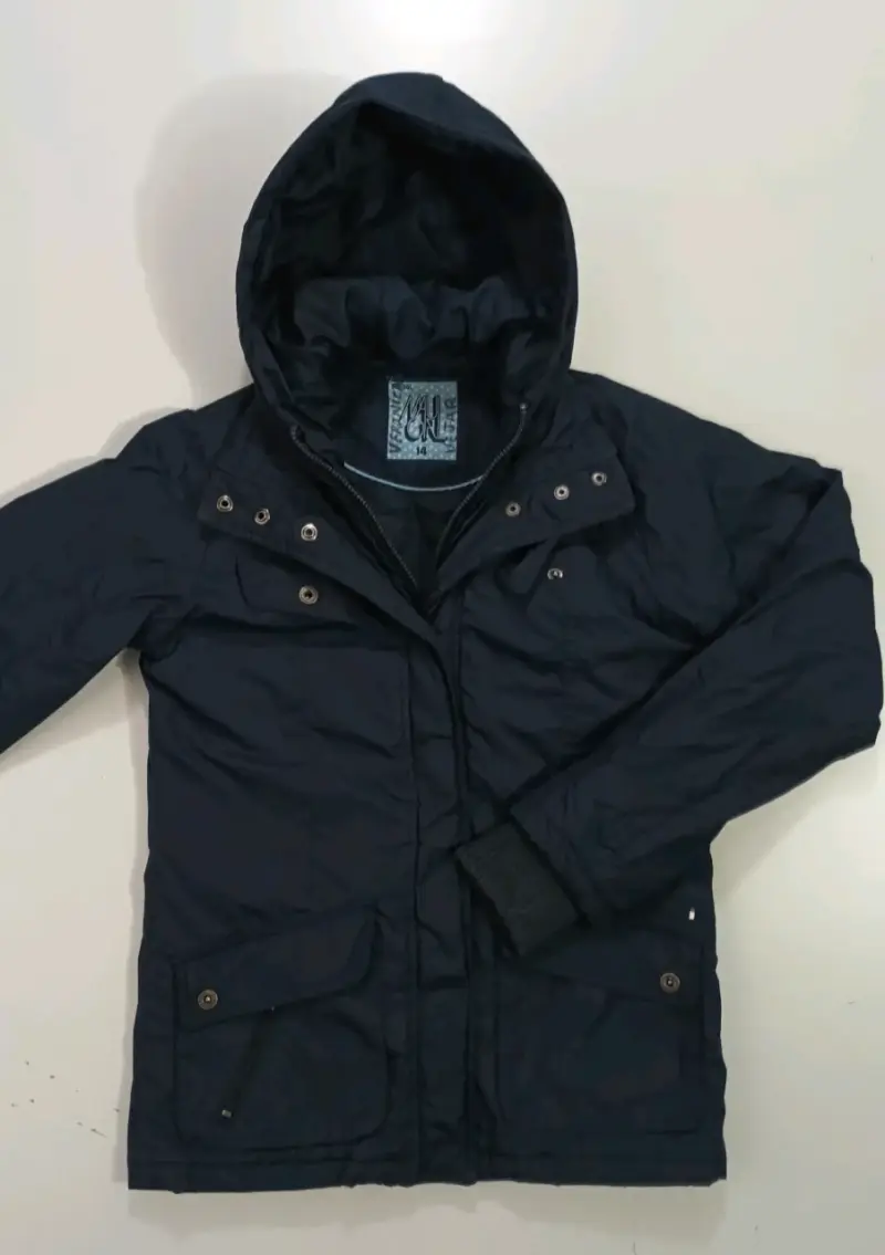 Talla 14(niña) Chaqueta azul con capucha para niña - 1
