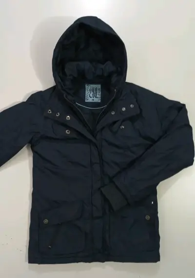 Talla 14(niña) Chaqueta azul con capucha para niña - miniatura 1