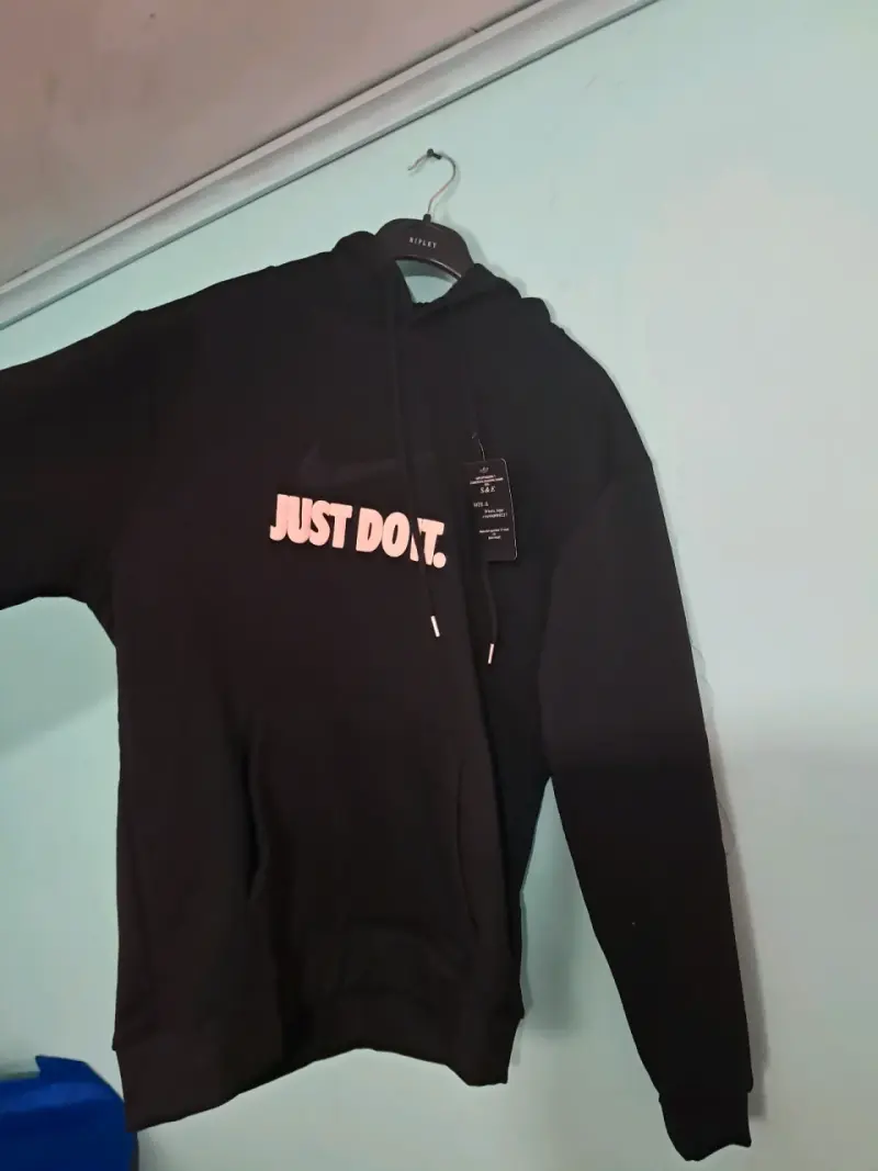 Polerón negro con capucha 'Just Do It' - 2