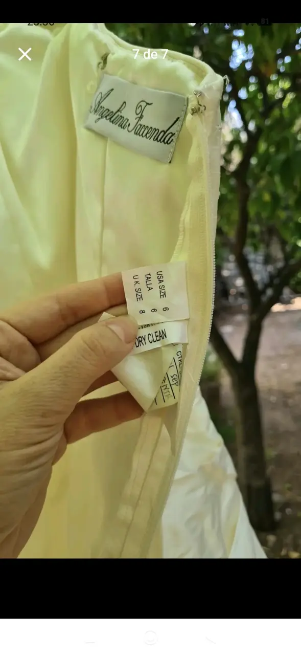 Vestido de Novia Blanco con Detalles Bordados - 6