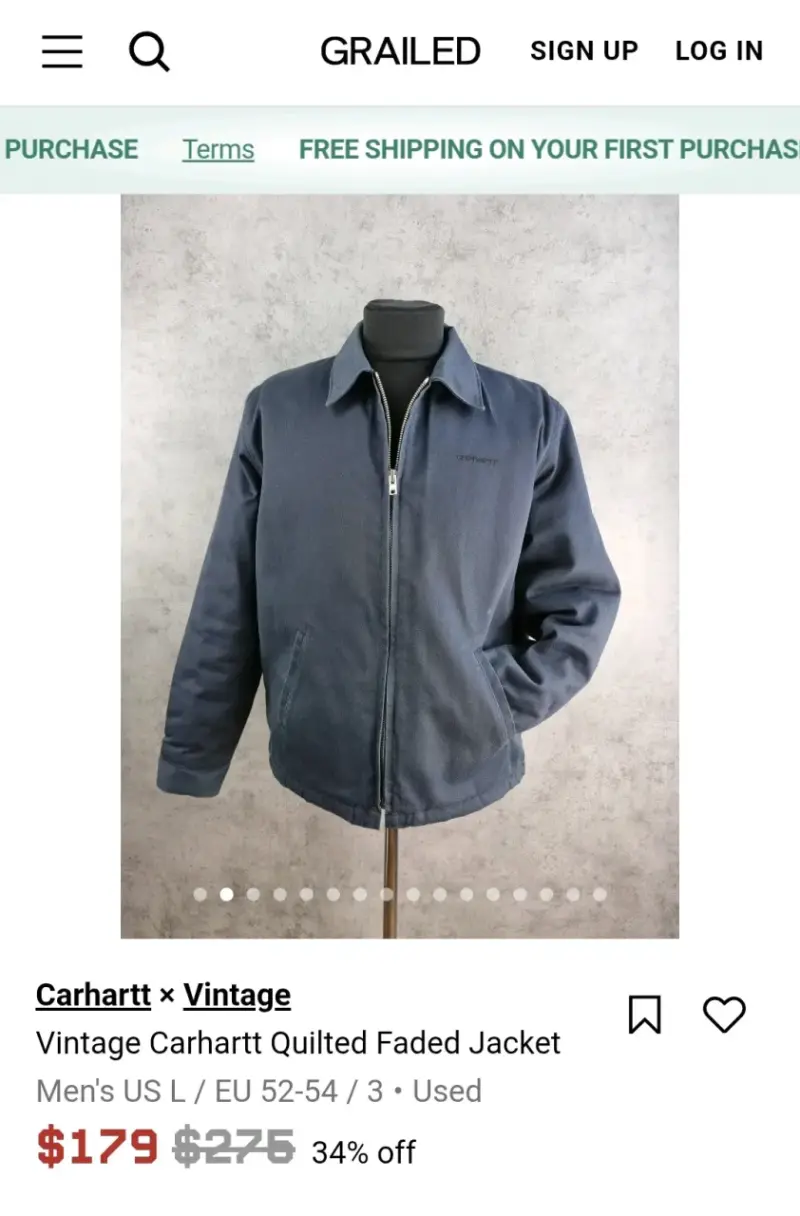 Chaqueta Carhartt Detroit quilted Azul - 4