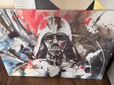 Cuadro Decorativo Darth Vader y Ciudad Nocturna - miniatura 1