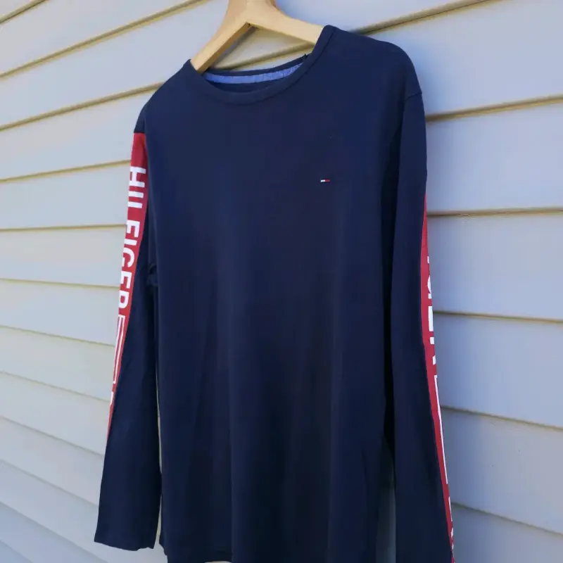 Polera Tommy Hilfiger Denim manga larga azul - 2