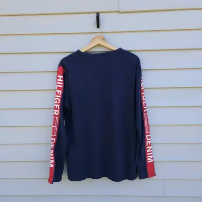 Polera Tommy Hilfiger Denim manga larga azul - miniatura 4