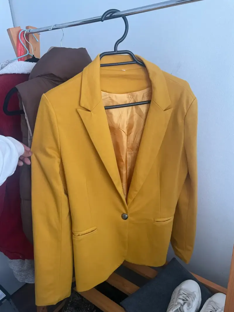 Blazer amarillo mostaza para mujer