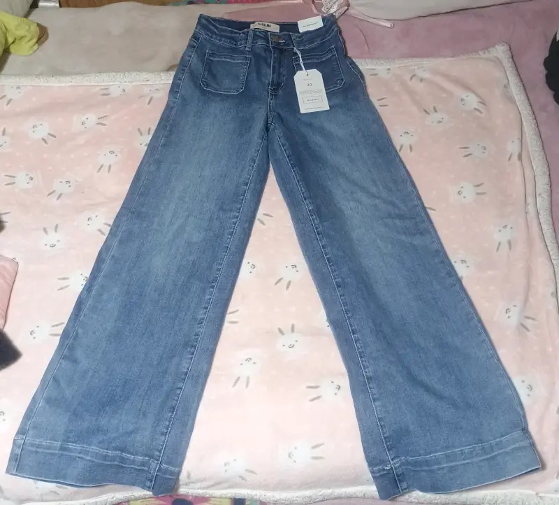Jeans anchos de mujer Katalina talla 40 - 1