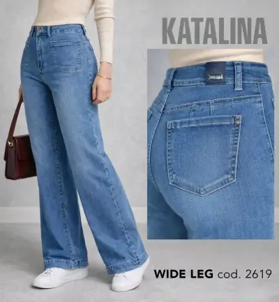 Jeans anchos de mujer Katalina talla 40 - miniatura 4