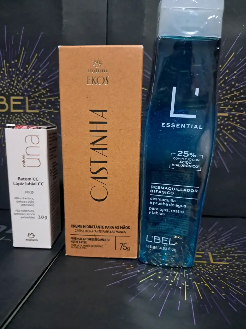 Set de Belleza Natura y L'Bel con Crema, Desmaquillante y Lápiz Labial