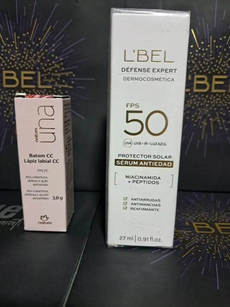 Set de Protector Solar L'Bel y Lápiz Labial Natura