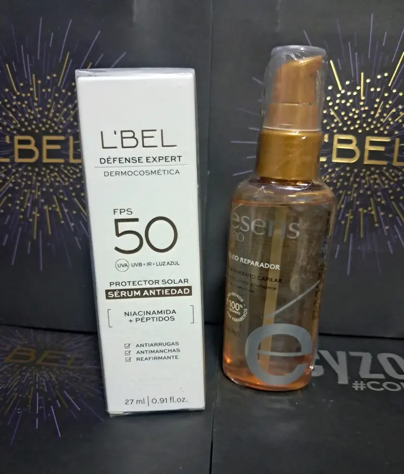Protector Solar L'Bel FPS 50 Sérum Antiedad y óleo