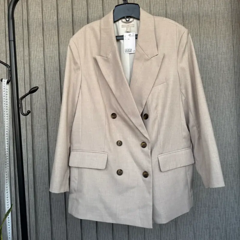 Blazer beige de mujer H&M talla M Oversize - 1