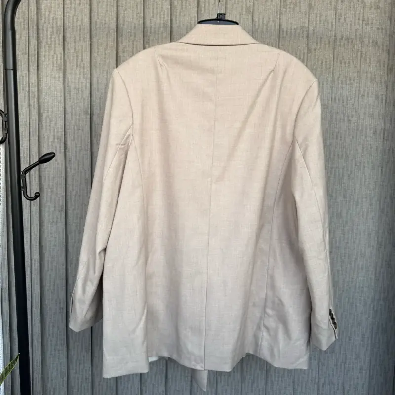 Blazer beige de mujer H&M talla M Oversize - 4
