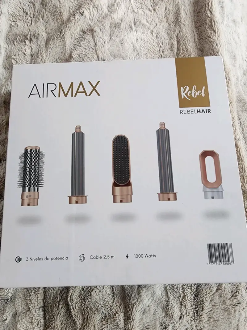 Cepillo de Aire Caliente AirMax RebelHair 1000W - 1