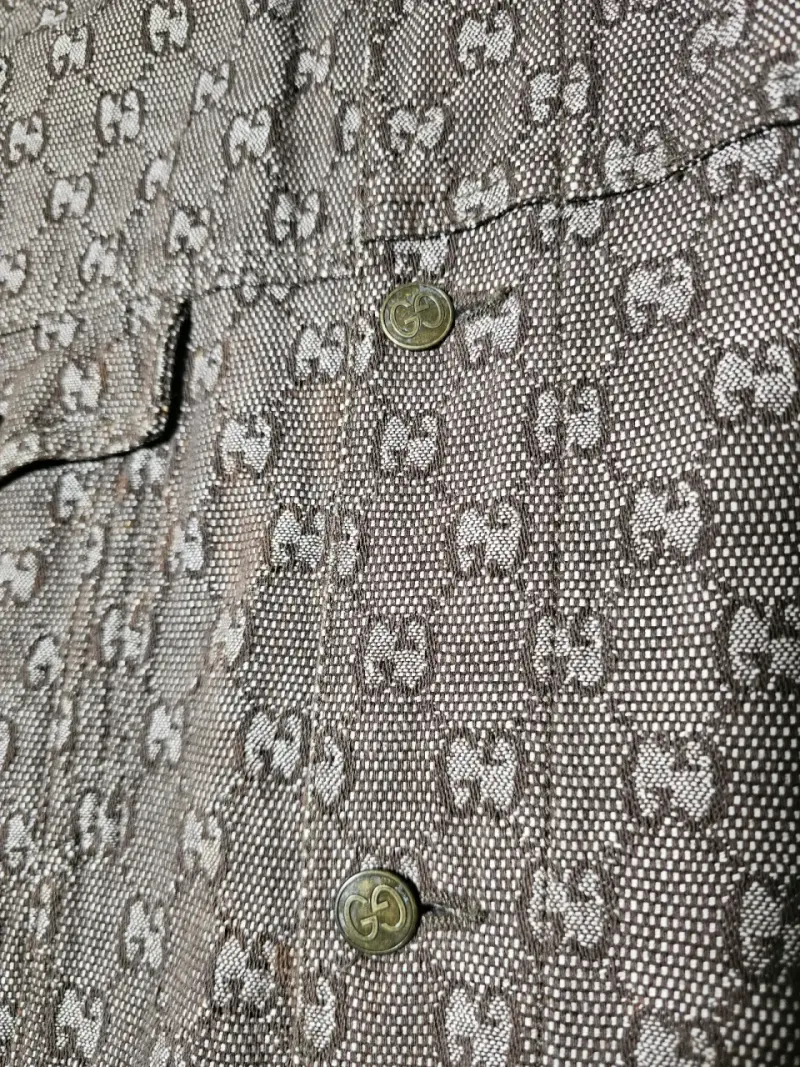 Chaqueta de diseño con logo Gucci marrón - 4