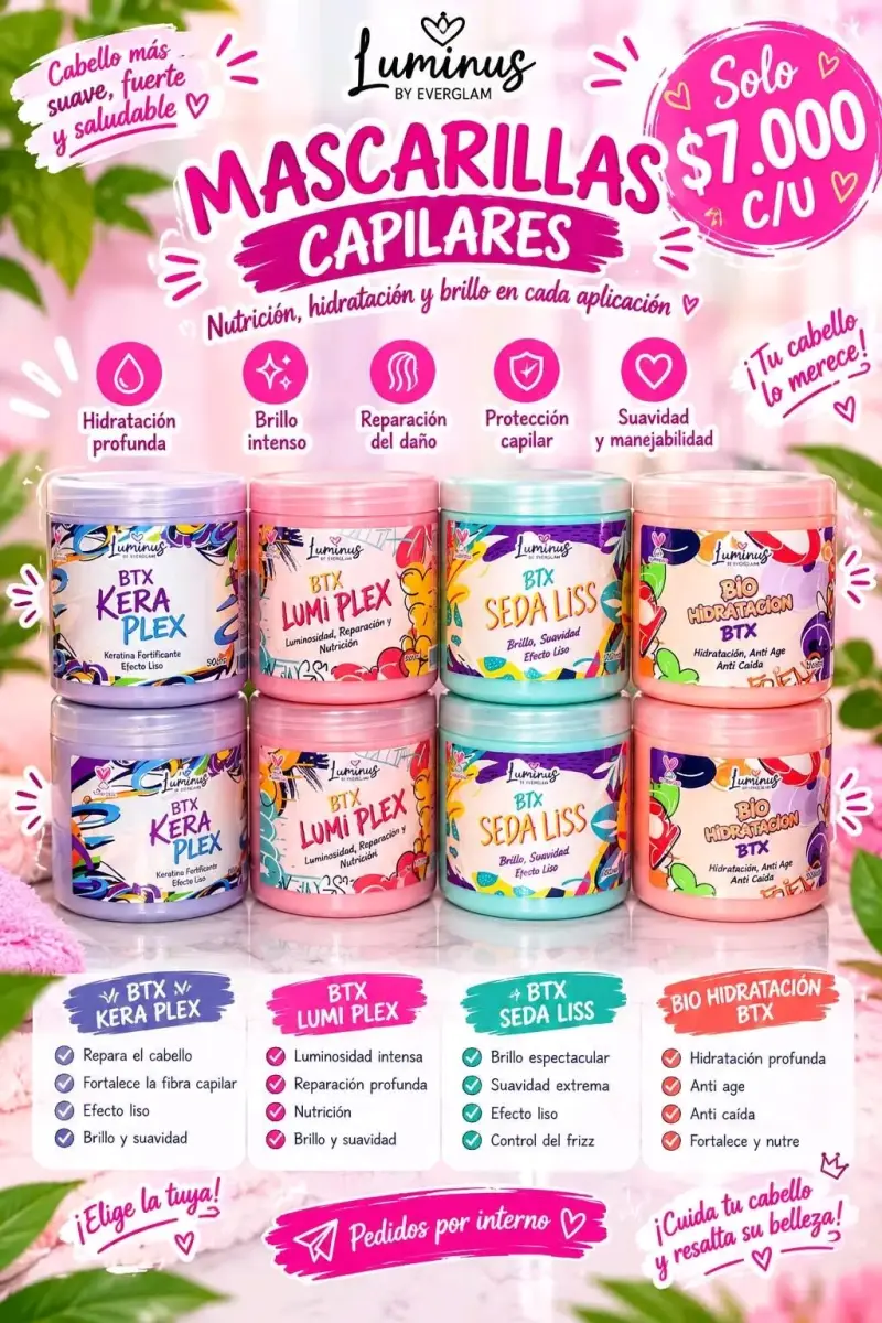 Mascarillas Capilares Luminus BTX Hidratación