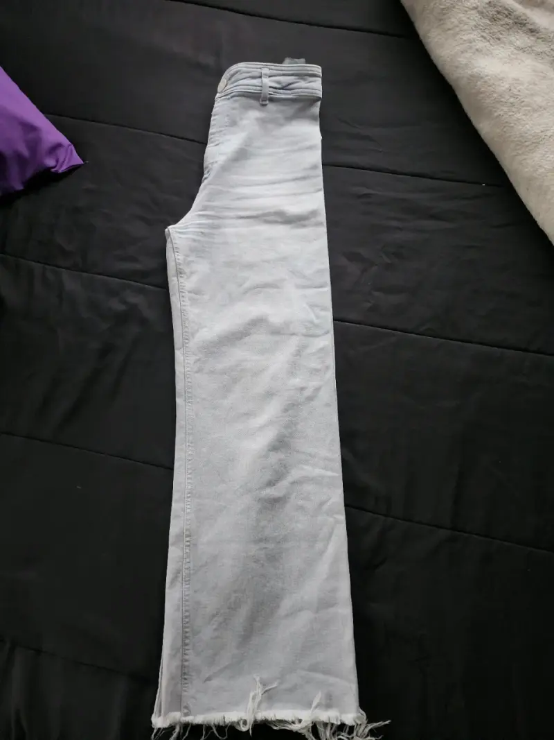 Jeans Zara The Marine Straight gris claro talla 34 - 1