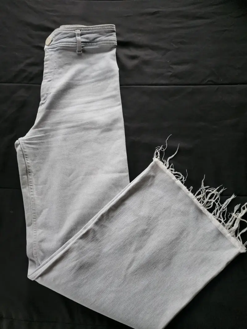 Jeans Zara The Marine Straight gris claro talla 34 - 3