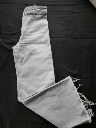 Jeans Zara The Marine Straight gris claro talla 34 - miniatura 6