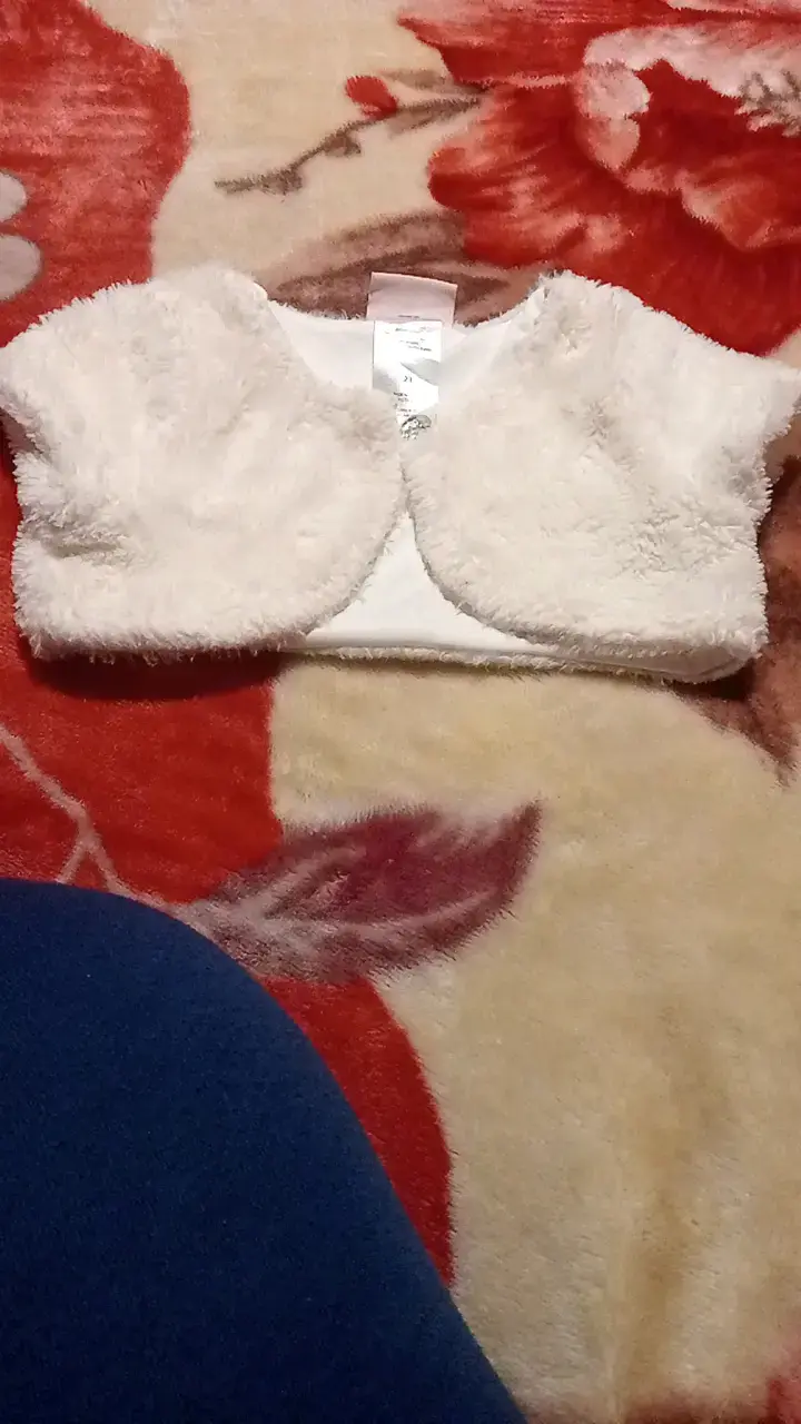 Chaleco de Peluche Blanco para Niña Little Lass - 2