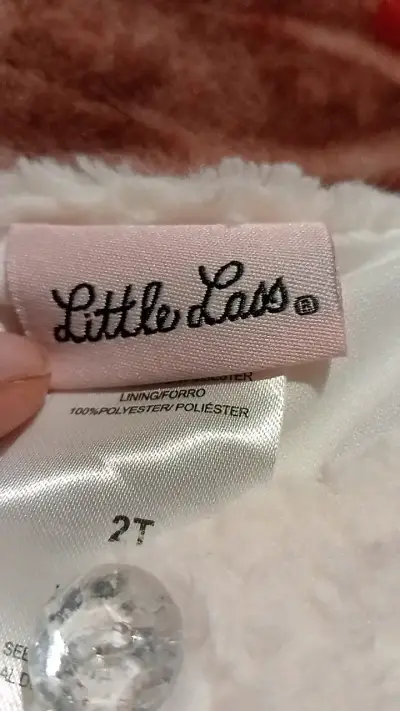 Chaleco de Peluche Blanco para Niña Little Lass - miniatura 3
