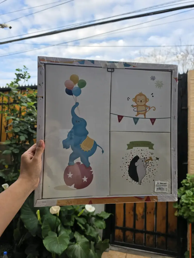 Set de cuadros decorativos infantiles con animales de circo - 2