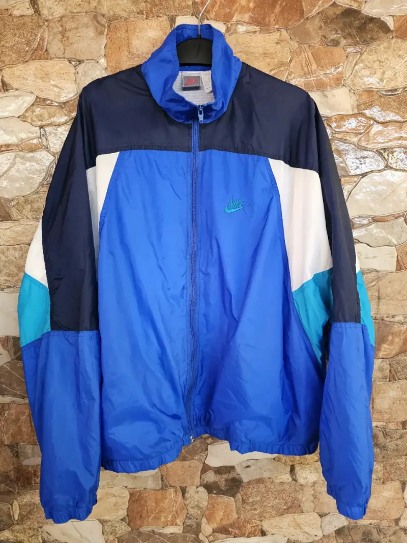 Chaqueta cortaviento Nike azul vintage - 1