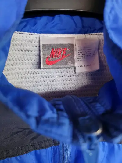 Chaqueta cortaviento Nike azul vintage - miniatura 3