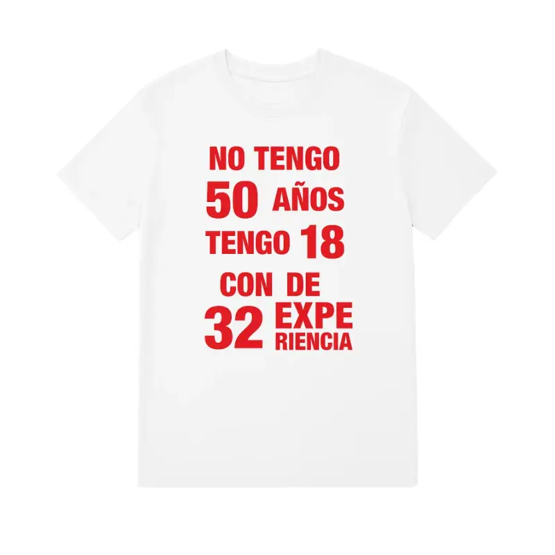 Polera Gráfica "No Tengo 50 Años" Talla L UNISEX - 1