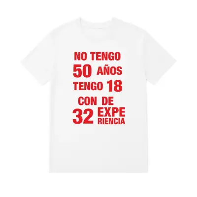 Polera Gráfica "No Tengo 50 Años" Talla L UNISEX - miniatura 1
