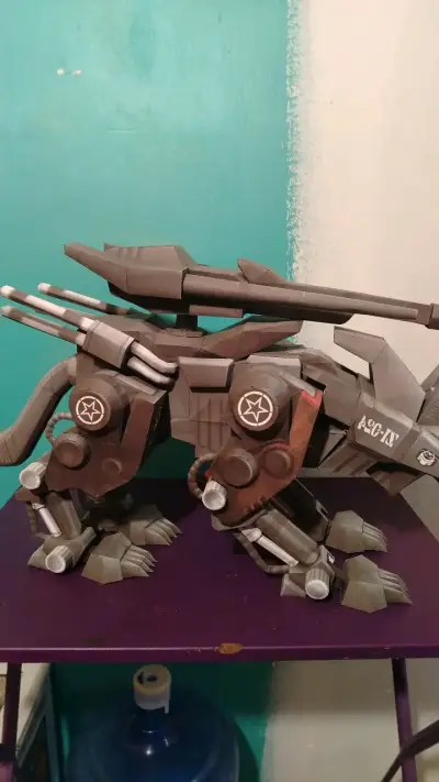 Figura papercraft 50cm comando wolf - miniatura 3